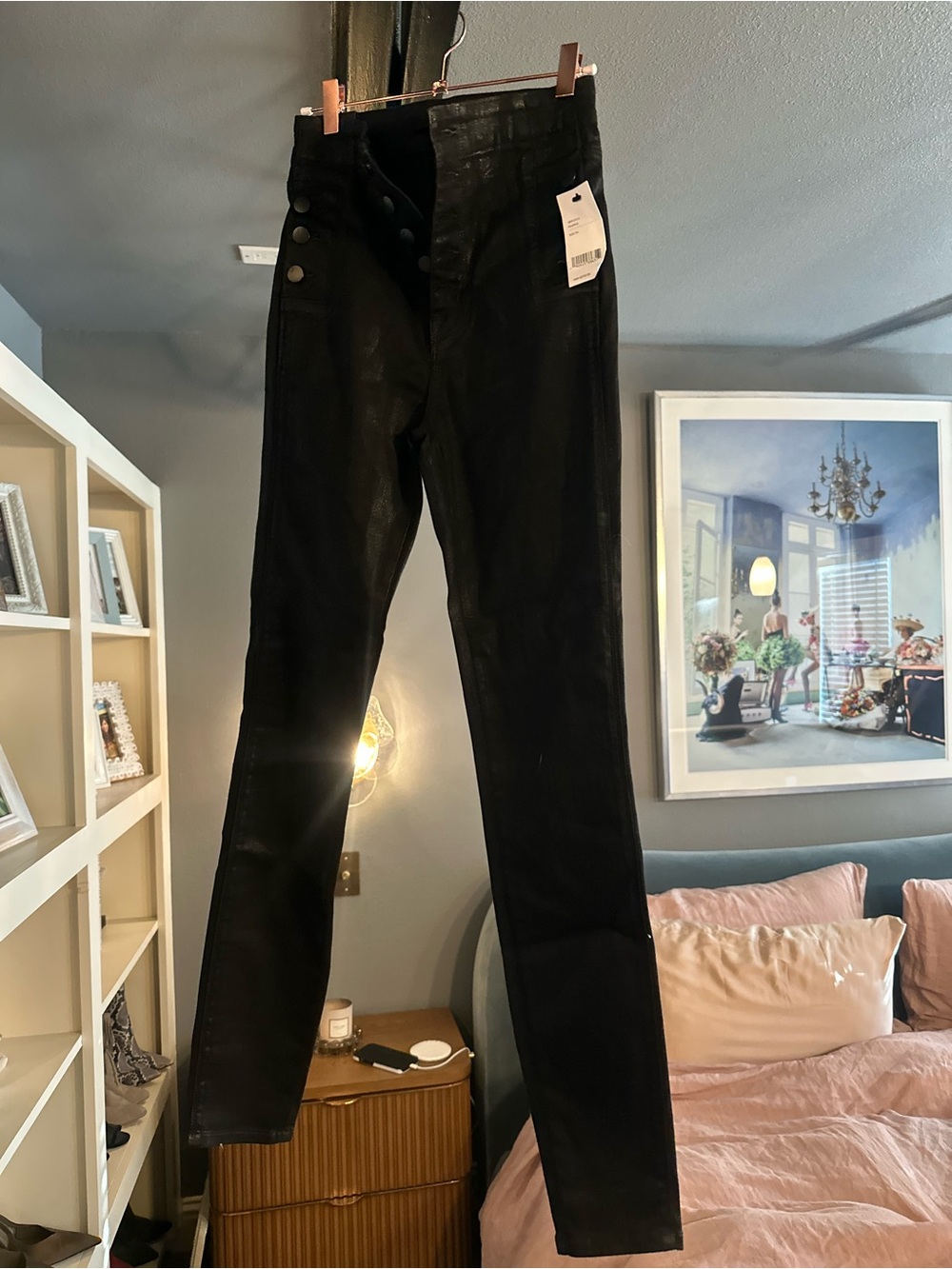 J Brand Black Sky High Skinny "Black Stocking" Jeans